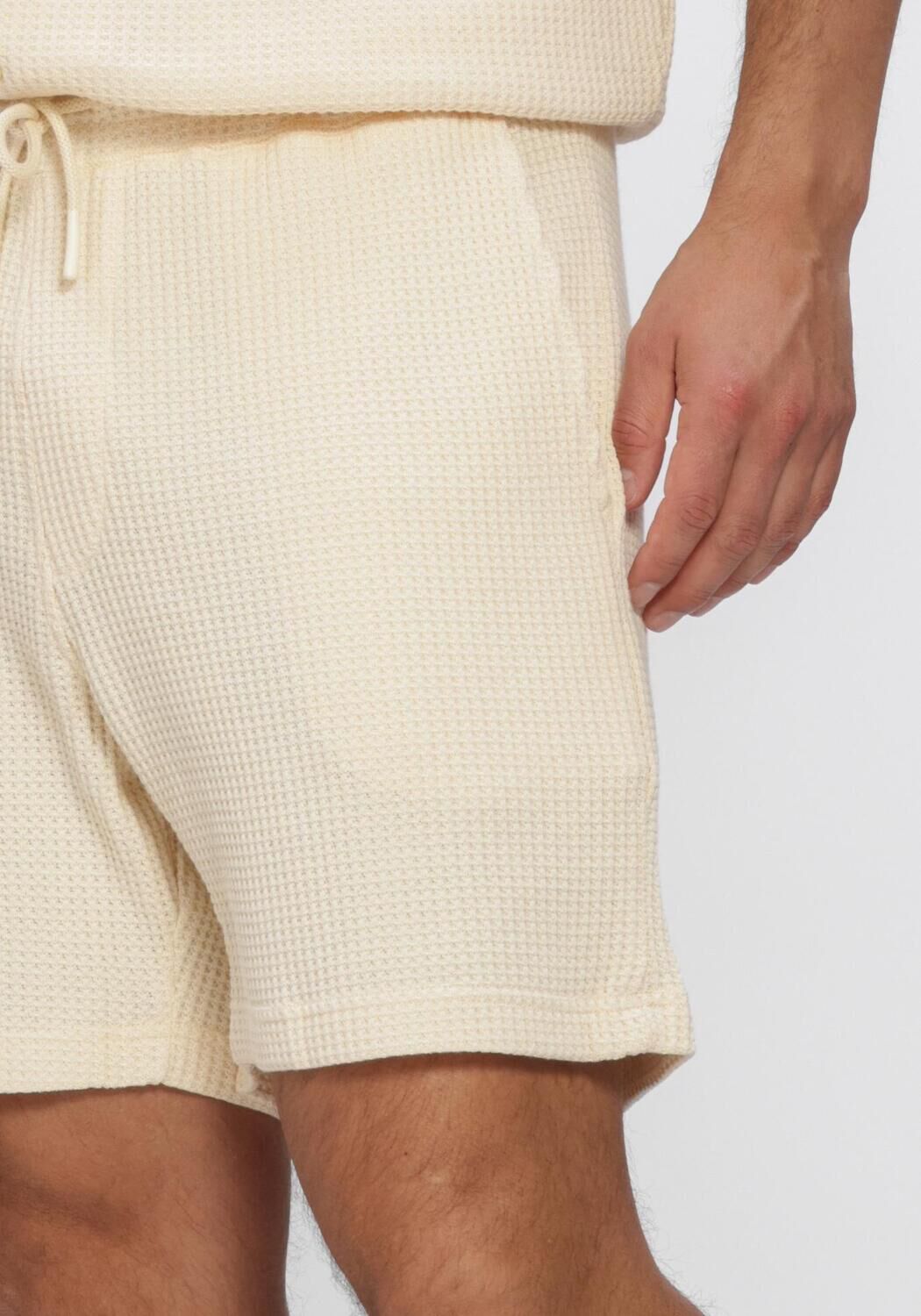 Beige SHIWI Kurze Hose OSCAR WAFFLE STRUCTURE SHORTS - large