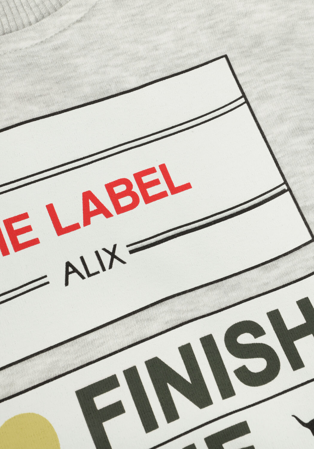 Graue ALIX MINI Sweatshirt BABY KNITTED PATCH SWEATER - large