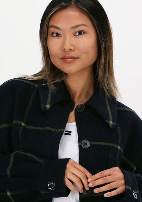 Blaue SCOTCH & SODA Jack PADDED CHECKED WOOL-BLEND SHIR - large