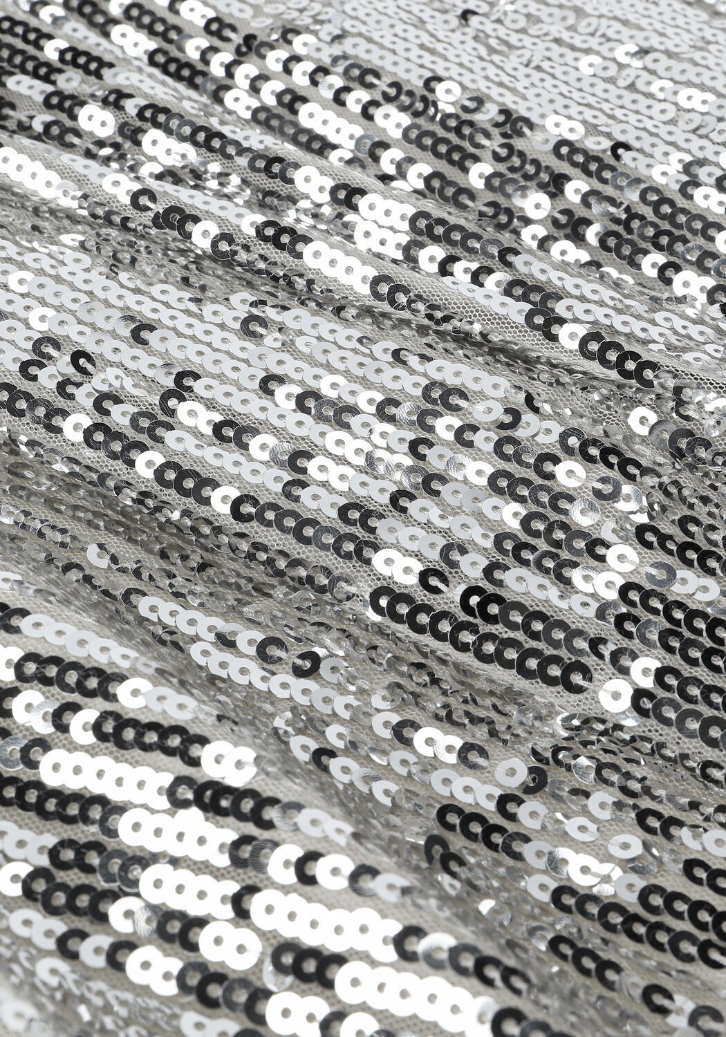 Silberne SELECTED WOMEN Weite Hose SLFSELENE HW WIDE MAXI SEQUINS - large