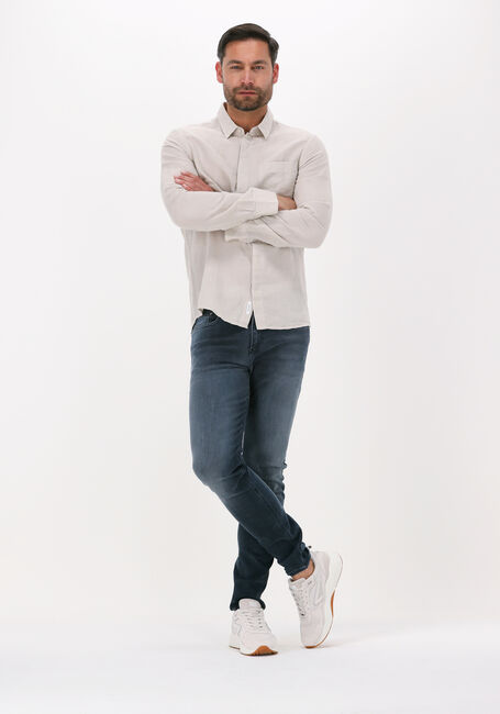 Beige CALVIN KLEIN Casual-Oberhemd COTTON LINEN CHEST POCKET SHIRT - large