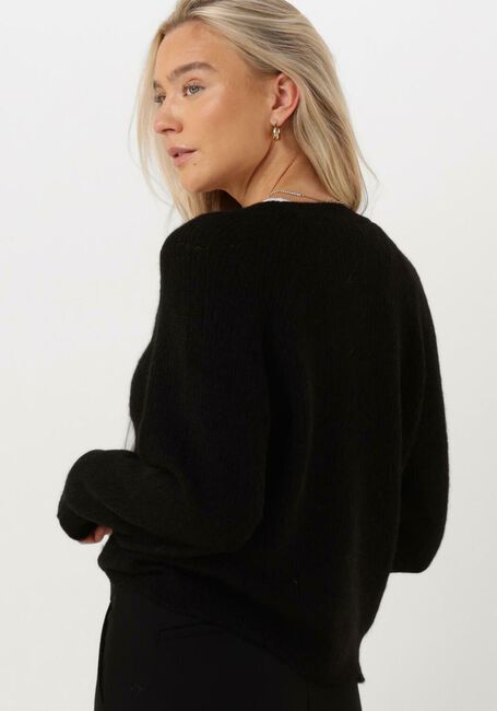 Schwarze SELECTED FEMME Strickjacke SLFLULU LS KNIT SHORT CARDIGAN - large