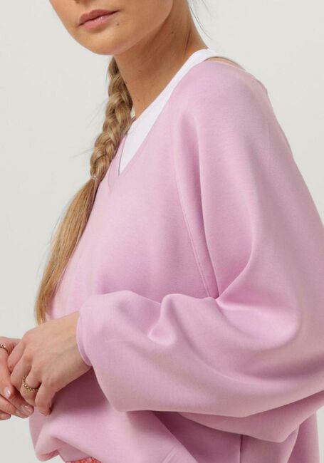 Hell-Pink MSCH COPENHAGEN Pullover NELINA IMA Q RAGLAN V NECK SWEATSHIRT - large