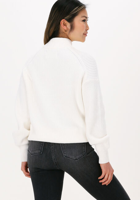 Nicht-gerade weiss CALVIN KLEIN Pullover TWO TONE MONOGRAM LOOSE SWEATER - large
