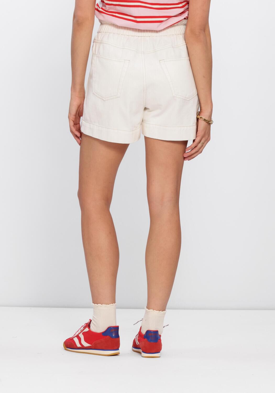 Ecru BY-BAR Kurze Hose LEON TWILL SHORT - large