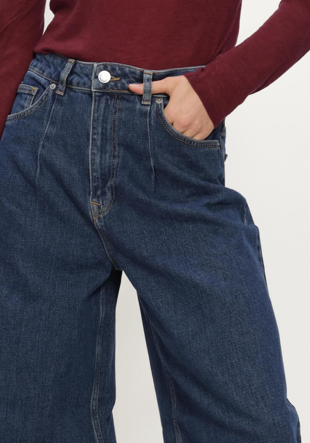 Blaue SELECTED WOMEN Wide jeans SLWBARREL LOOSE NANET - large