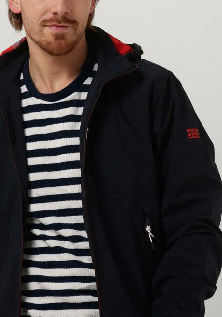 Dunkelblau SCOTCH & SODA Jack STRETCH NYLON HOODED JACKET - large