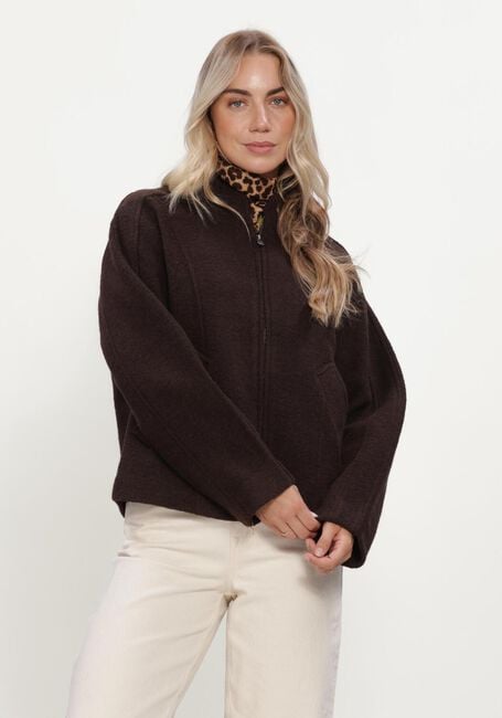 Braune SELECTED WOMEN Jack SLWJACQUELINE WOOL BLEND - large