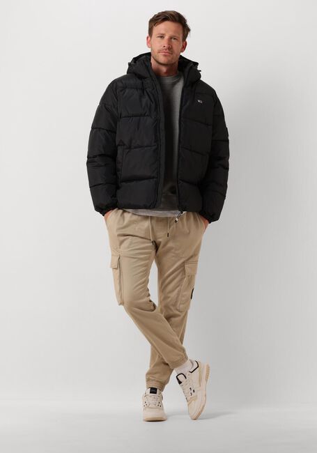 Schwarze TOMMY JEANS Wattierte Jack TJM ESSENTIAL PUFFER - large