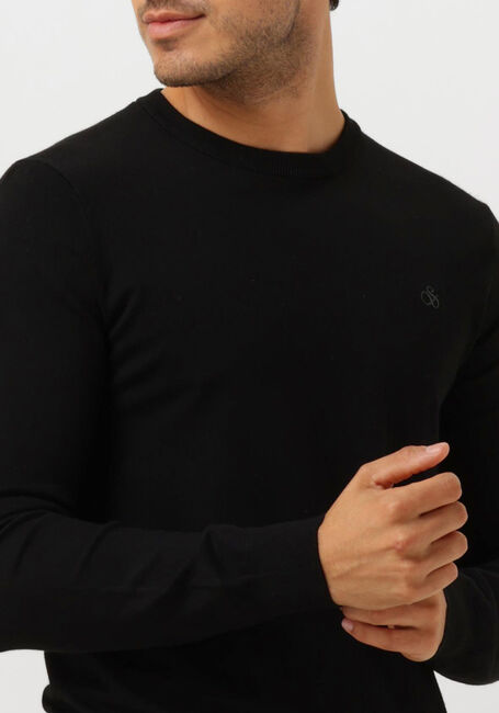Schwarze SCOTCH & SODA Pullover VISCOSE PULLOVER CREWNECK - large