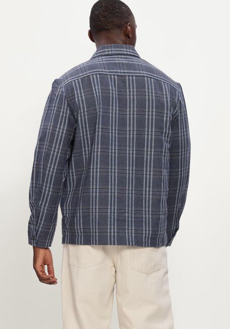 Blaue SELECTED MEN Casual-Oberhemd SLMRLXSVEND WT CHECK WOOL BLEND LIGHT OS - large