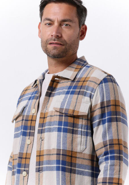 Camelfarbene CAST IRON Overshirt LONG SLEEVE SHIRT BIG YARN DYED CHECK REGULAR FIT - large
