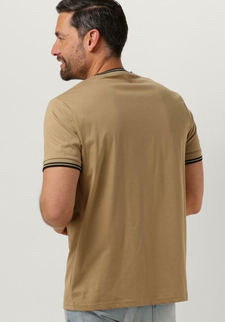 Khaki FRED PERRY T-shirt TWIN TIPPED T-SHIRT - large