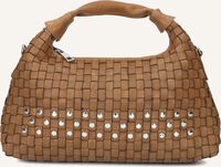 Braune NÚNOO Umhängetasche DANDY BRAIDED RIVET - medium