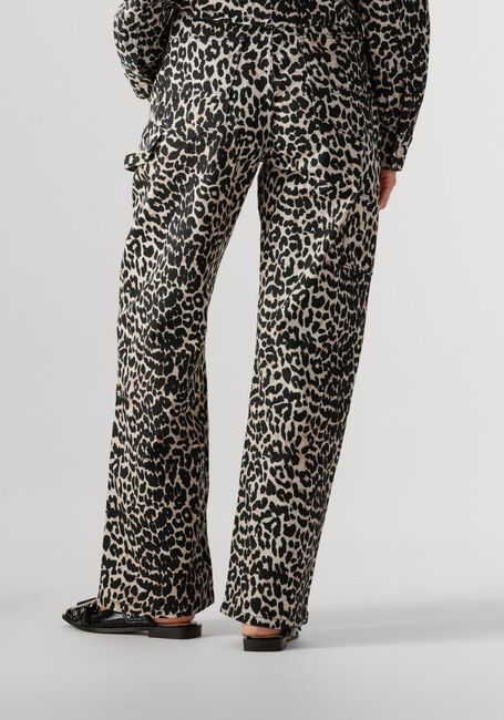 Braune COLOURFUL REBEL Straight leg jeans TINSLEY LEOPARD DENIM WORKER PANTS - large
