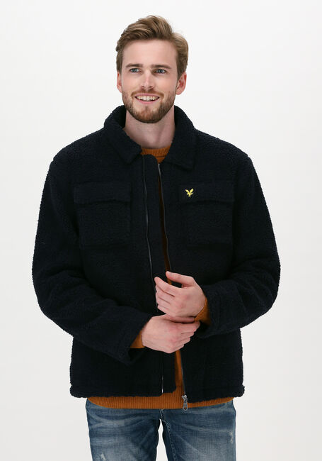 Blaue LYLE & SCOTT Jack COLLARED PILE JACKET - large
