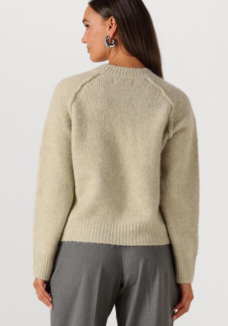 Sand WITHBLACK Pullover WBLANDREA LS CROPPED PULLOVER - large