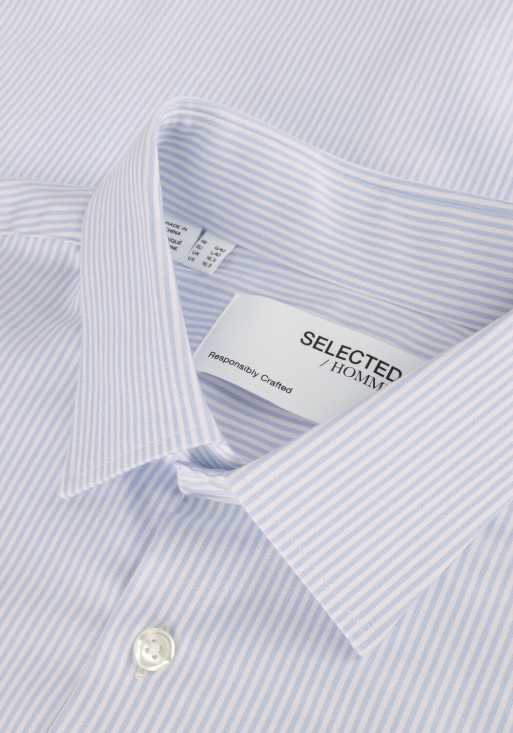 Blaue SELECTED MEN Klassisches Oberhemd SLHSLIM-PERFORMANCE SHIRT LS NOOS - large