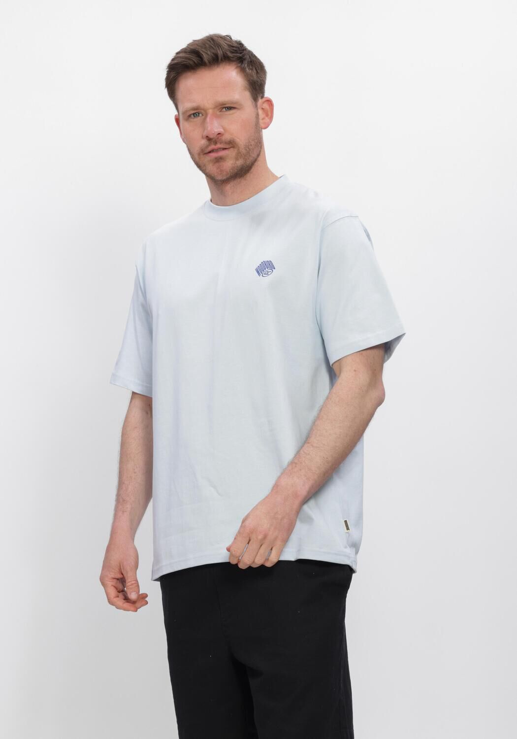 Blaue WOODBIRD T-shirt WBBAINE CARP TEE - large