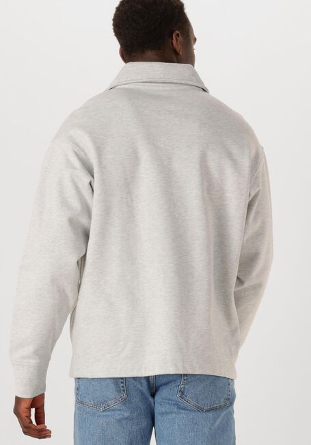 Hellgrau SELECTED MEN Sweatshirt SLHRELAXARON LS HALF ZIP SWEAT - large