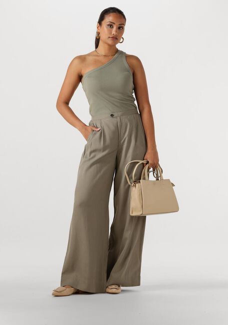Beige SELECTED FEMME Weite Hose SLFNATUK MW WIDE PLEATED PANT - large