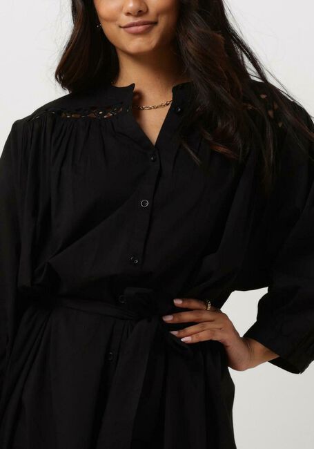 Schwarze SUMMUM Midikleid DRESS COTTON VOILE - large