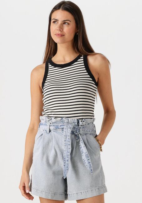 Weiße CATWALK JUNKIE Top STRIPED RIBBED SINGLET - large
