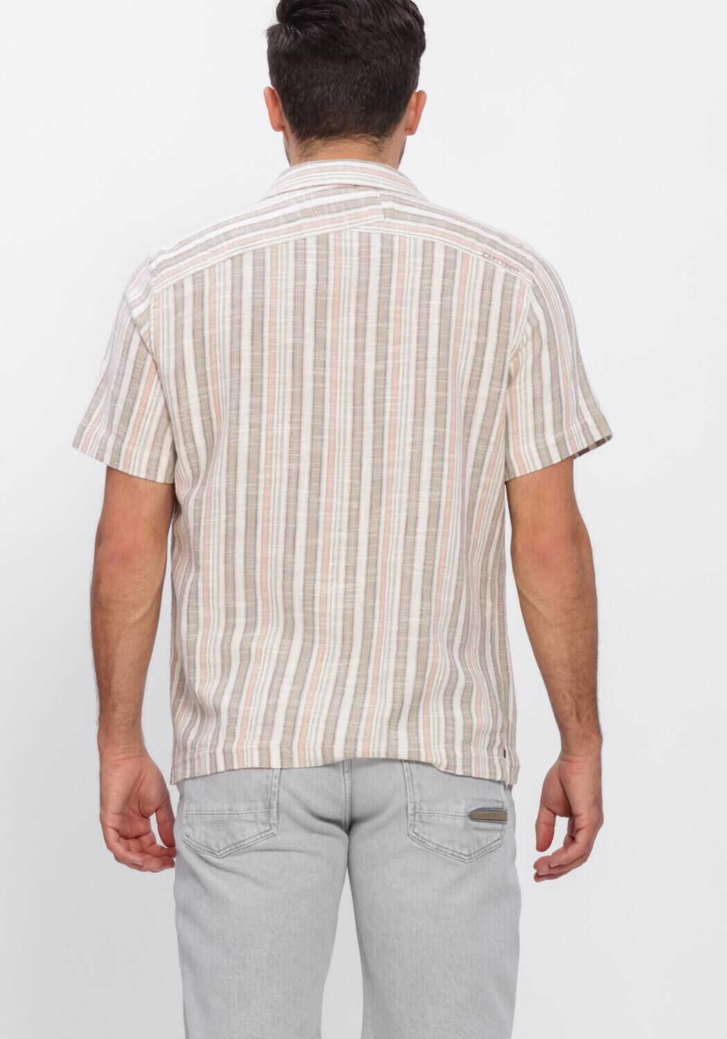 Mehrfarbige/Bunte CAST IRON Casual-Oberhemd TWILL SLUB STRIPE - large