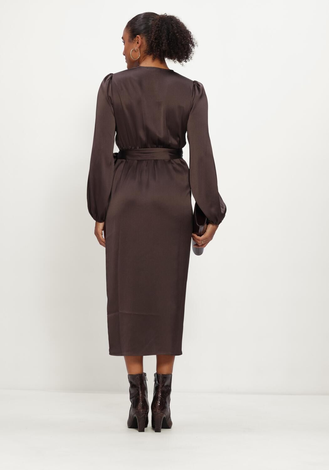 Braune LINA LOCCHI Midikleid LL-BEA - large