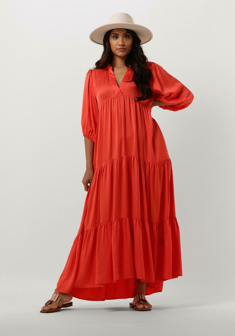 orangene summum maxikleid dress silky touch
