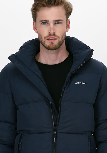 Blaue CALVIN KLEIN Wattierte Jack CRINKLE NYLON PUFFA JACKET - large