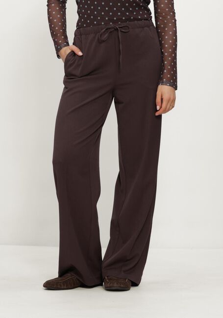 Braune OBJECT Weite Hose OBJLISA MW TIE WIDE PANT NOOS - large