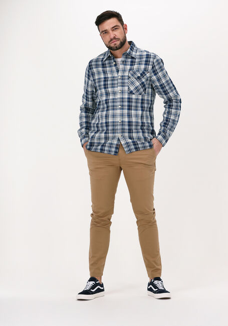 Blaue SCOTCH & SODA Casual-Oberhemd INDIGO CHECKED 1 POCKET WORKWE - large