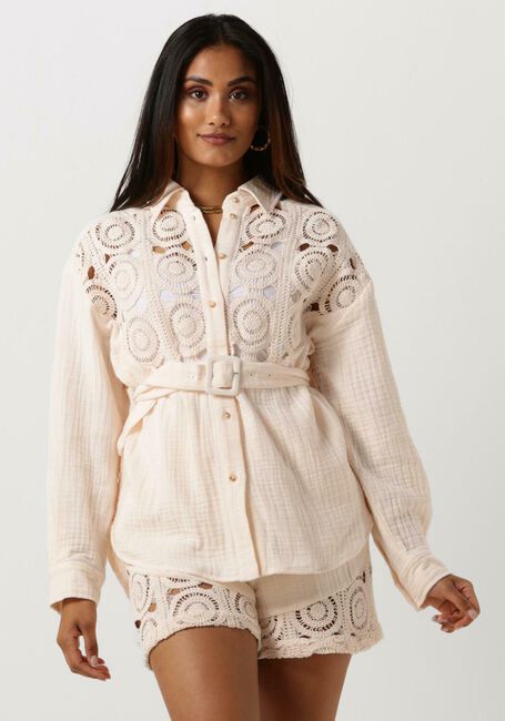 Weiße FREEBIRD Bluse WV-STRUCT-CROCHET-COT-23-2 - large
