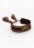 Schwarze NOTRE-V Armband TOUW ARMBANDJE BELIEVE - medium