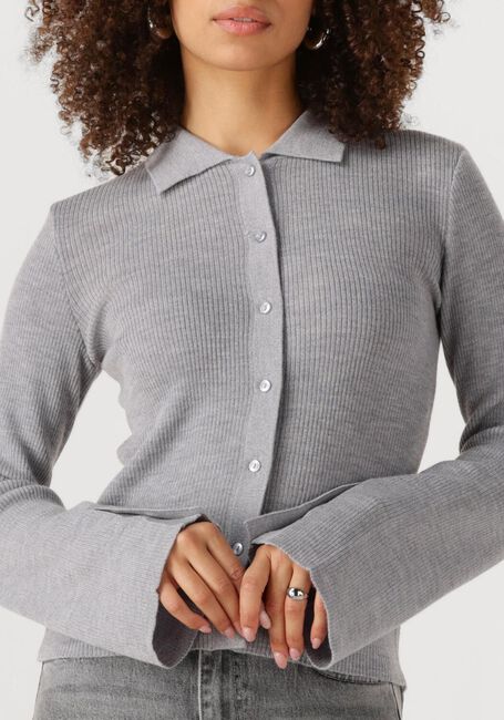 Graue MODSTRÖM Strickjacke HIROKIMD CARDIGAN - large