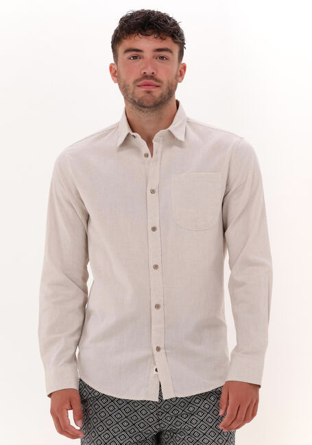 Beige ANERKJENDT Casual-Oberhemd AKLOUIS COT/LINEN SHIRT - large