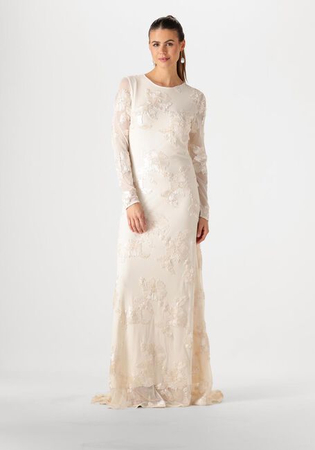Ecru Y.A.S. Brautmode YASFLOREE LS TRAIN DRESS - CELEB - large