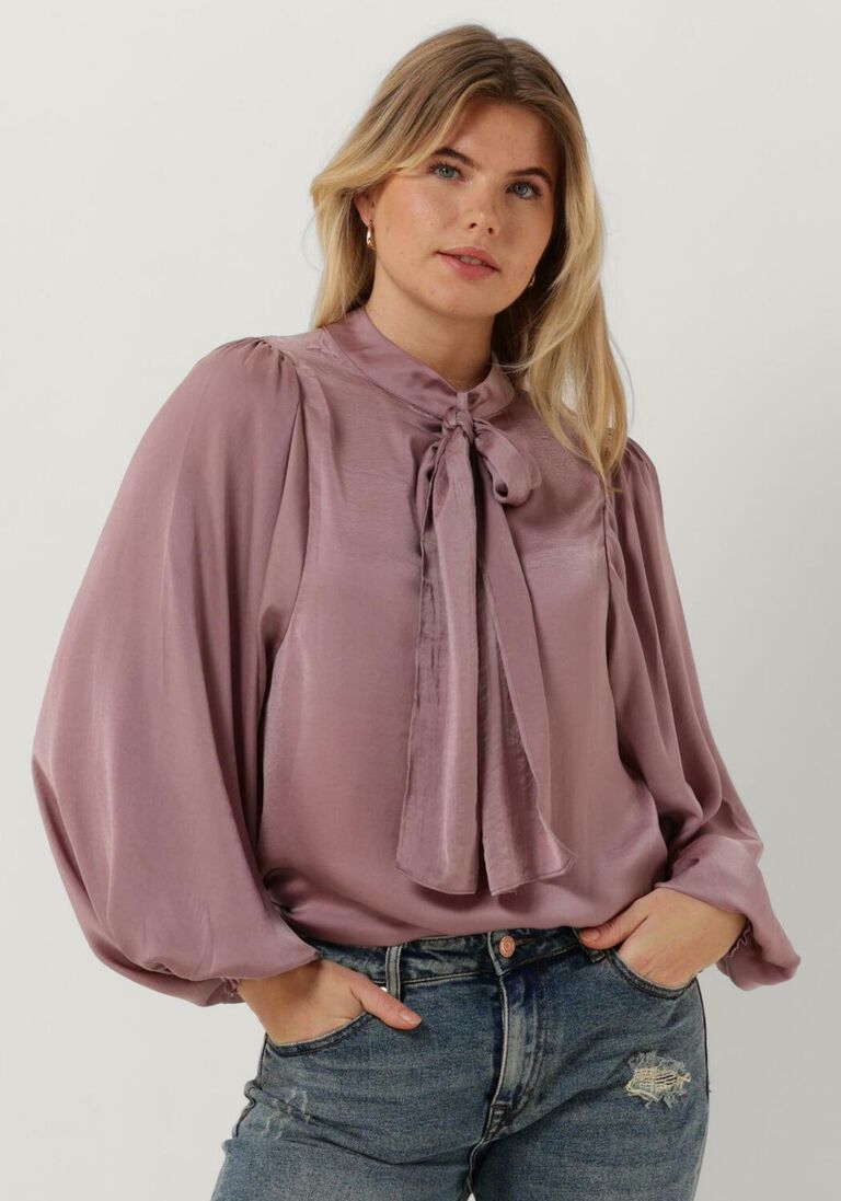 lilane summum bluse pussybow top drapey satin