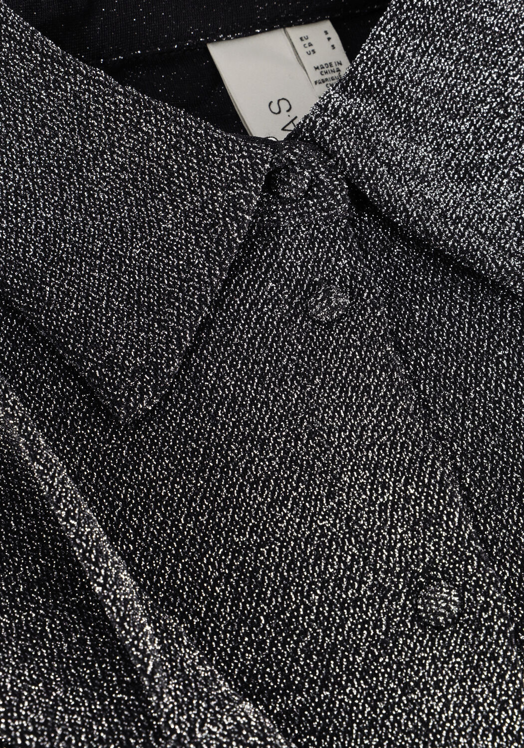 Schwarze Y.A.S. Blusen YASTIKKA LS GLITTER SHIRT - large