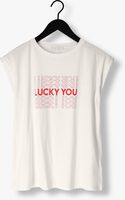 Weiße BY-BAR T-shirt THELMA LUCKY YOU TOP