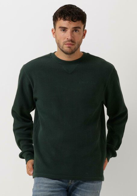 Dunkelgrün COLOURFUL REBEL Sweatshirt UNI WAFFLE SLIT SWEAT - large