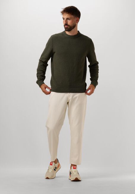 Grüne SELECTED HOMME Pullover SLHLOOP LS KNIT CREW NECK - large