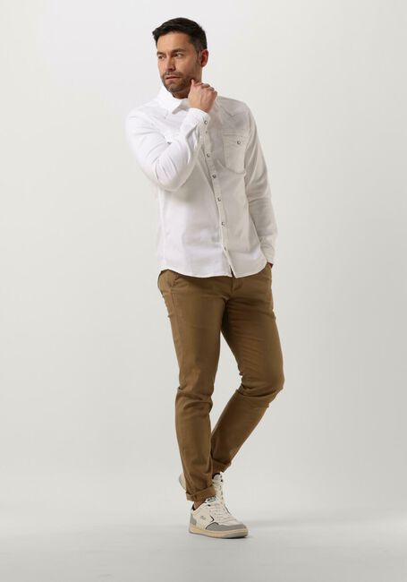 Weiße PUREWHITE Overshirt DENIM SHIRT WITH PRESSBUTTONS AND POCKETS ON CHEST - large