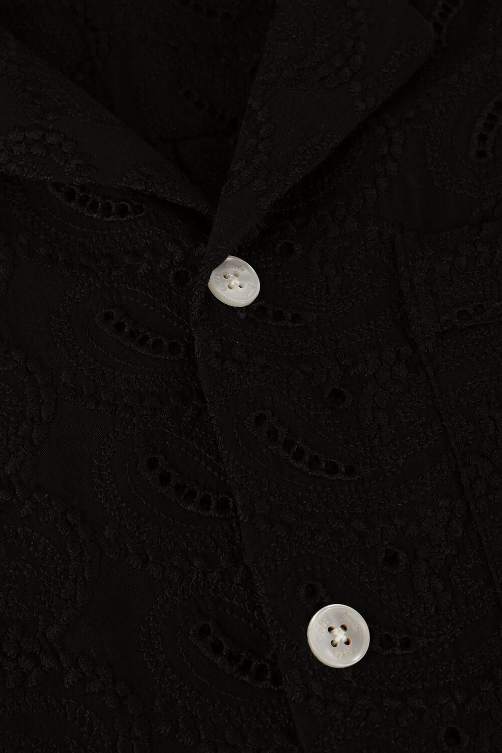 Schwarze FOR&Eacute;T Casual-Oberhemd LEO PAISLEY SHIRT - large