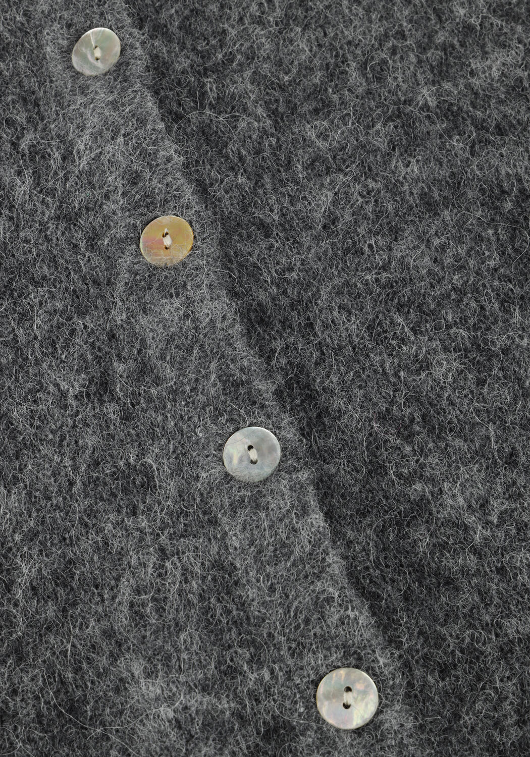 Dunkelgrau AMERICAN VINTAGE Strickjacke VITOW CARDIGAN - large