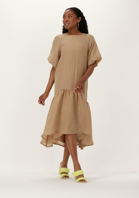 Camelfarbene BRUUNS BAZAAR Midikleid ZARA LUCA DRESS - large