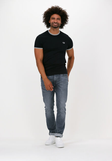 Schwarze FRED PERRY T-shirt TWIN TIPPED T-SHIRT - large