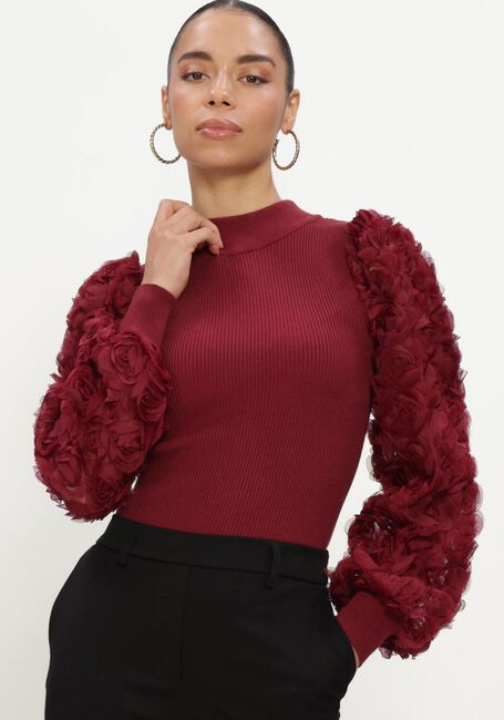 Bordeaux Y.A.S. Top YASRUNELLA LS HIGH NECK KNIT PULLOVER - large