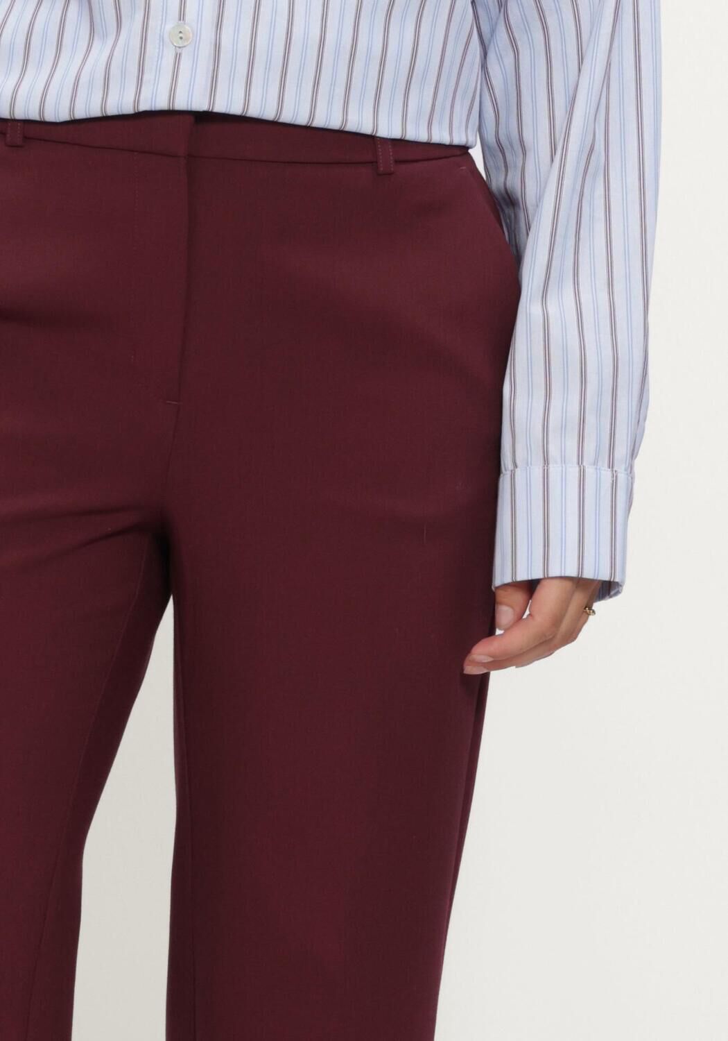 Bordeaux SELECTED WOMEN Hose SLFRITA MW WIDE PANT MEL - large